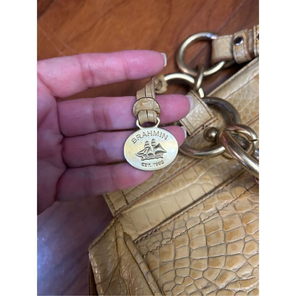 Brahmin women’s Collette Melbourne croc embossed‎ leather bag - Picture 5 of 16